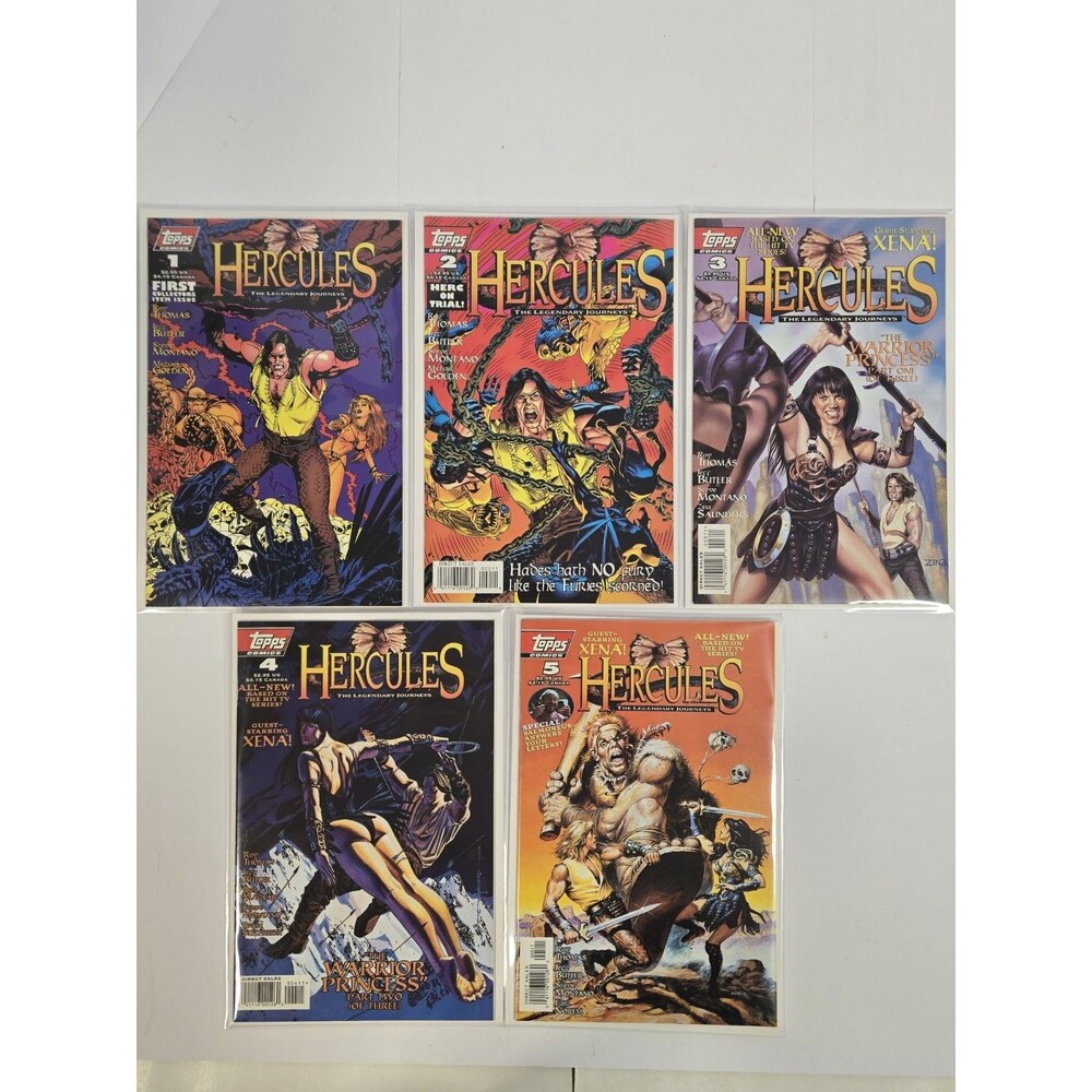 Hercules Legendary Journeys #1-5 Topps 1996 Complete Run 1st Xena App #3A Comics